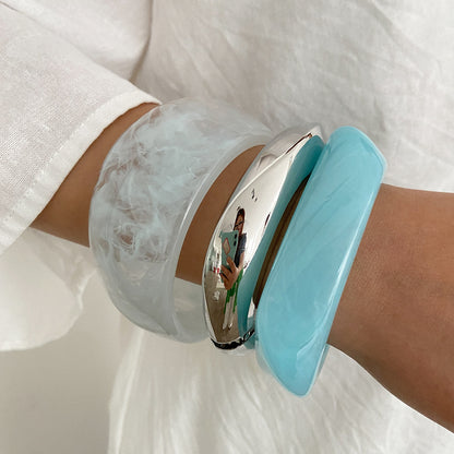 Asymmetrical Resin Bracelet