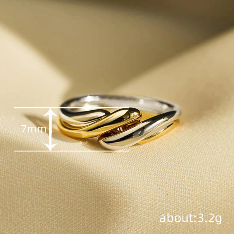 Asymmetrical Water Ripple Geometric Rings