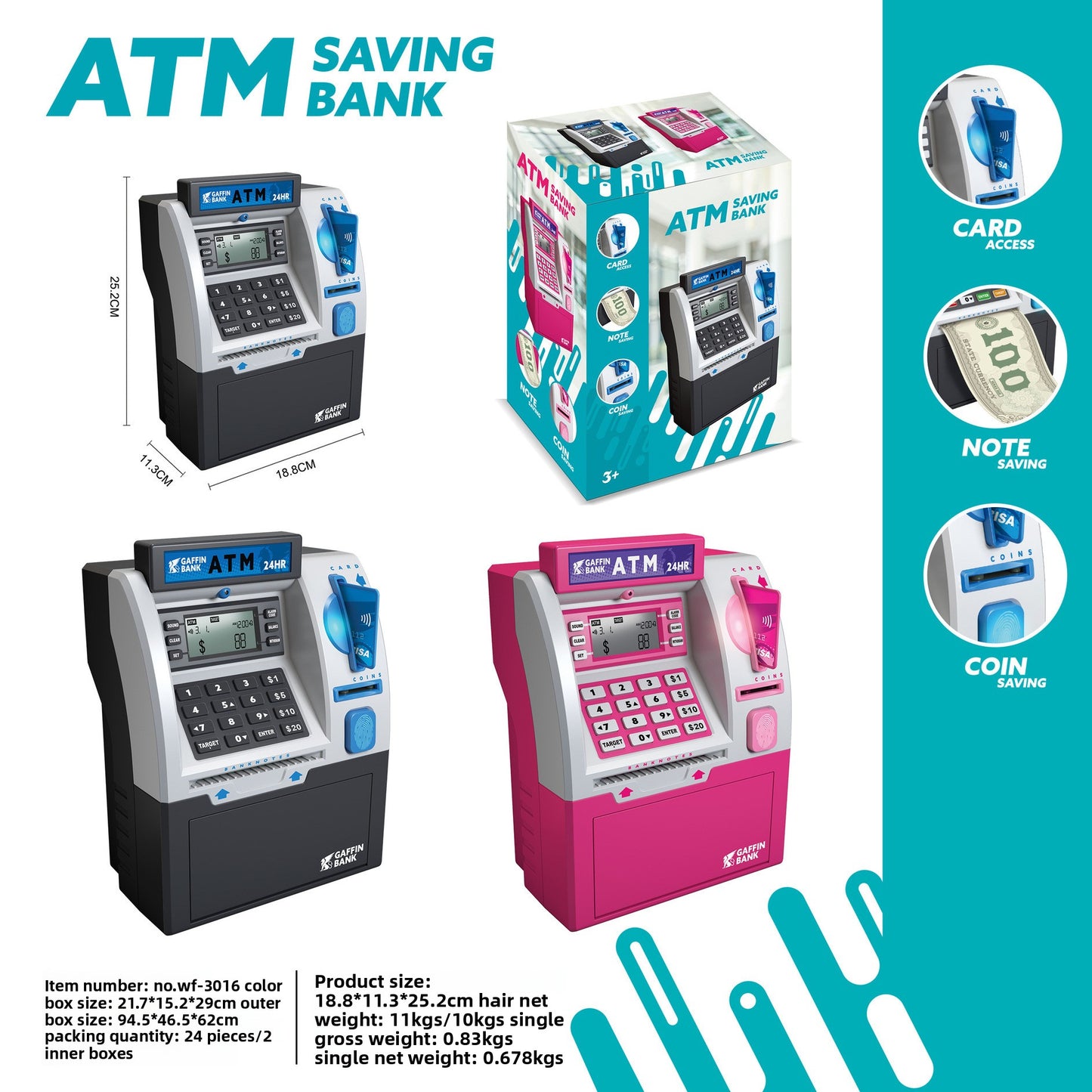 ATM cash bank password