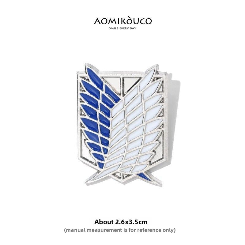 Attack on Titan Wings of Freedom Alloy Necklace Brooch Keychain