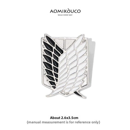 Attack on Titan Wings of Freedom Alloy Necklace Brooch Keychain