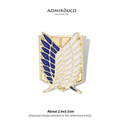 Attack on Titan Wings of Freedom Alloy Necklace Brooch Keychain