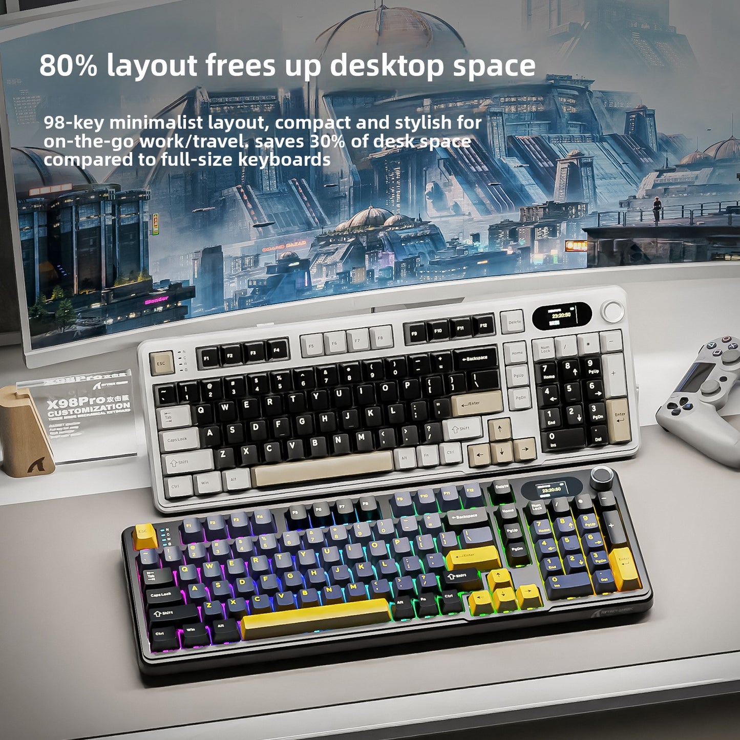 Attack Shark X98Pro Triple Mode RGB Wireless Mechanical Keyboard