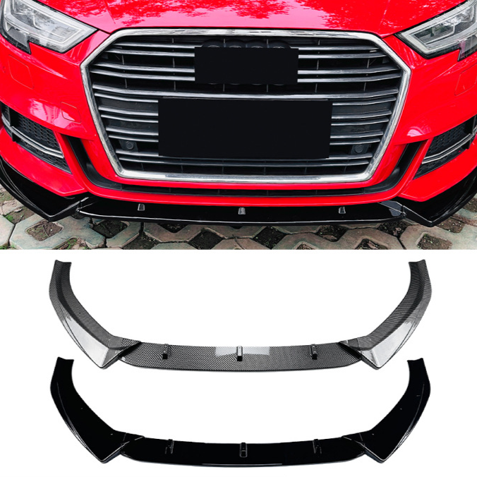 Audi A3 S3 Front Lip Spoiler ABS Carbon Style