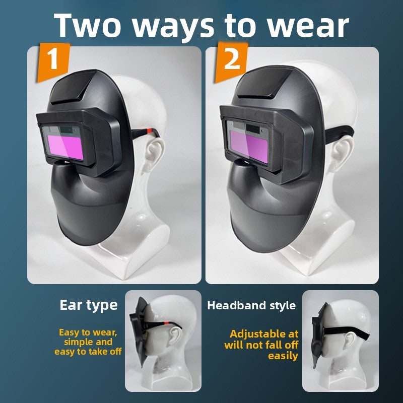 Auto-Darkening Welding Helmet with Lightweight Headband