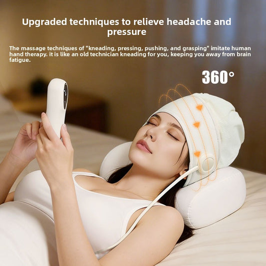 Automatic Airbag Head Massager with Heat Therapy