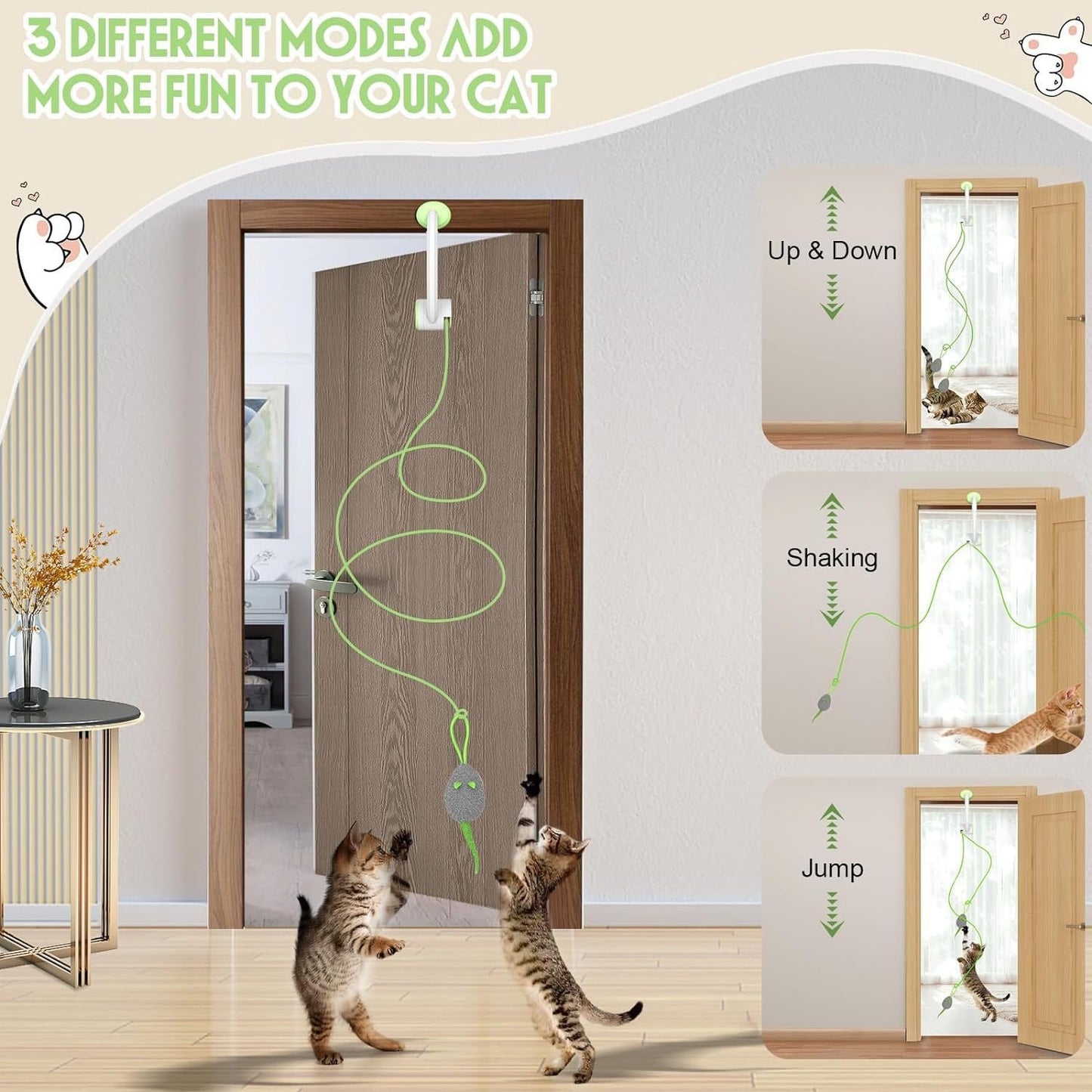 Automatic Bouncing Cat Teaser Wand