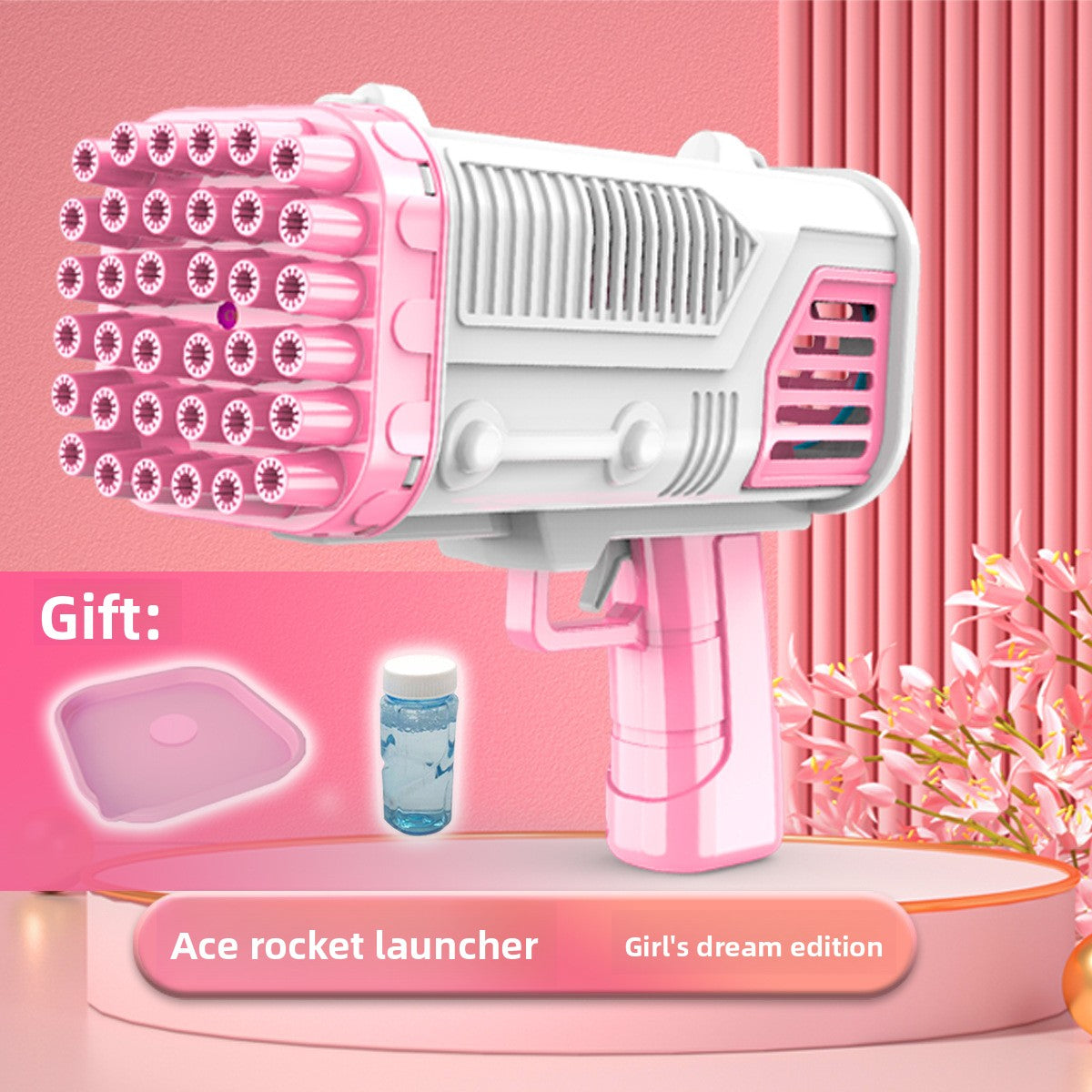 Automatic bubble-blowing toy machine