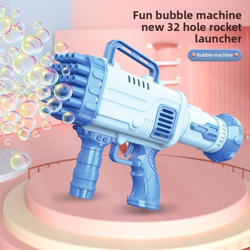 Automatic bubble-blowing toy machine