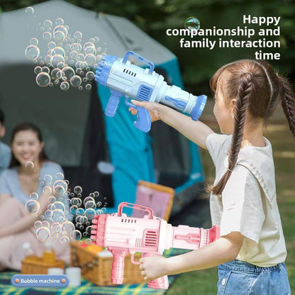 Automatic bubble-blowing toy machine
