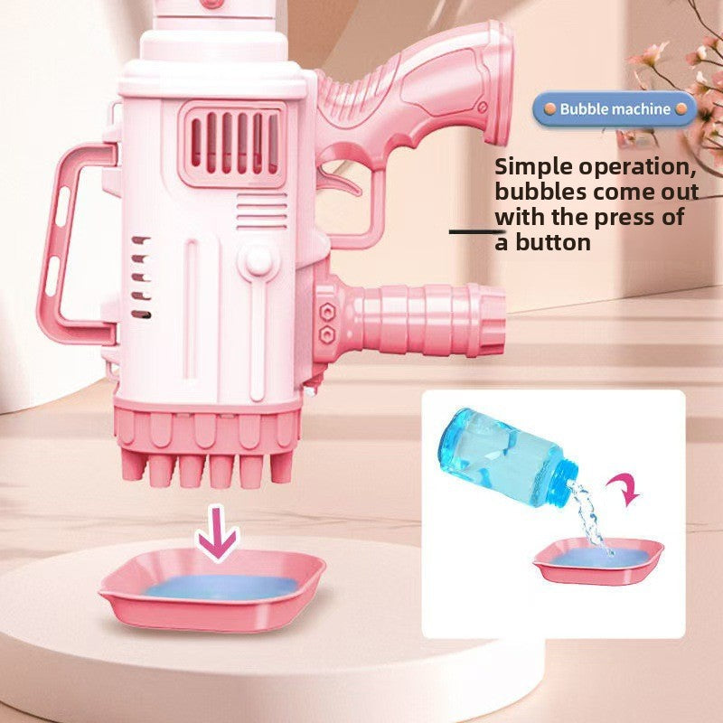 Automatic bubble-blowing toy machine