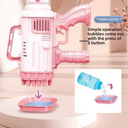 Automatic bubble-blowing toy machine