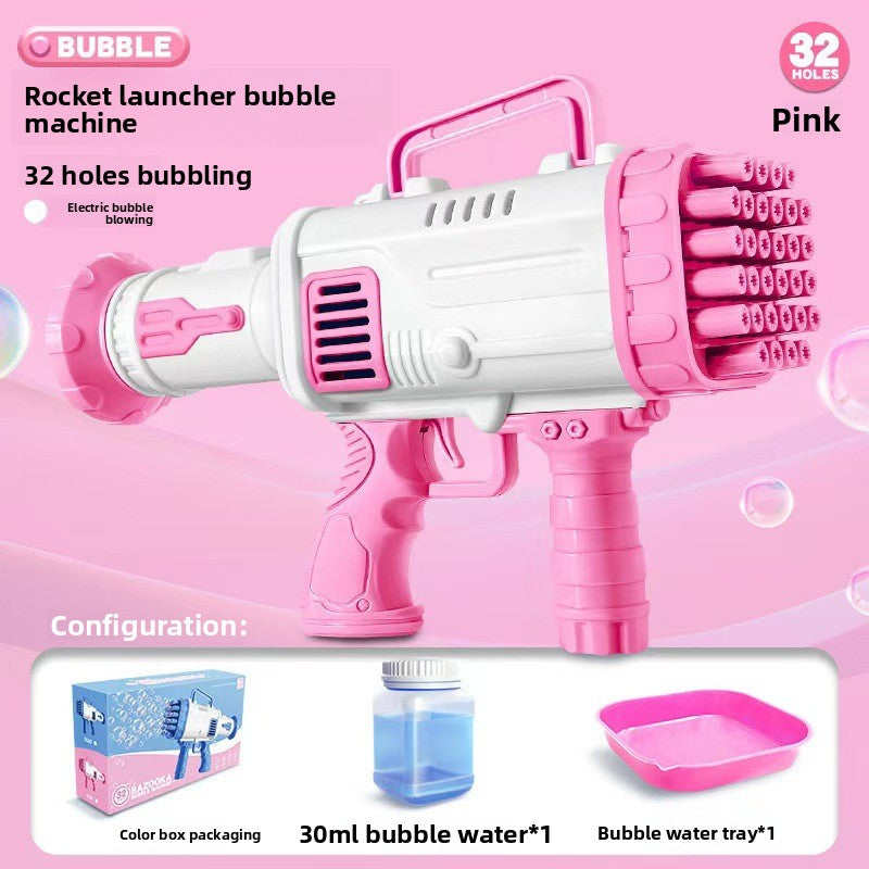 Automatic bubble-blowing toy machine