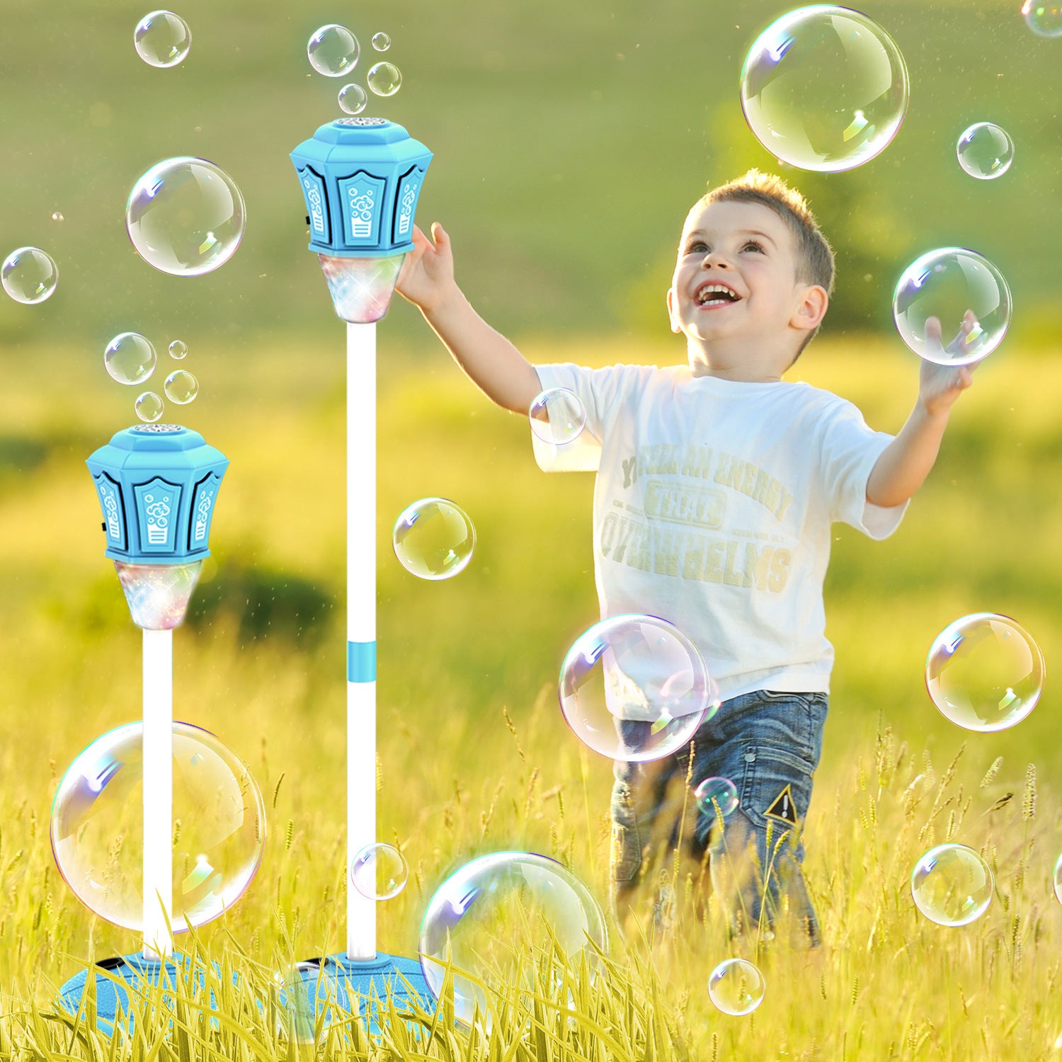 Automatic Bubble Machine with Lights and Music
