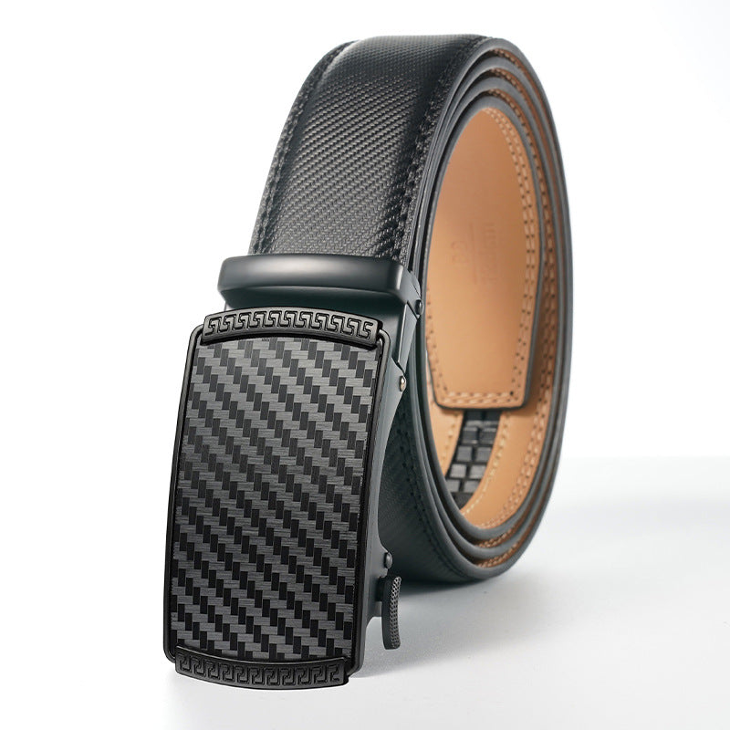 Automatic Buckle Genuine Leather Belt for Men