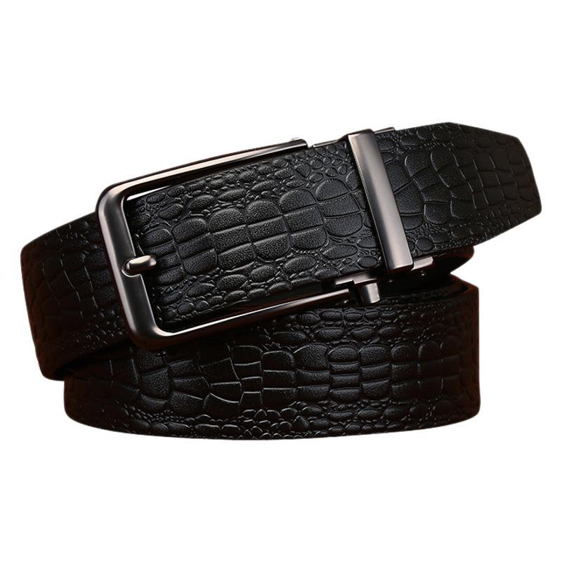 Automatic Buckle Genuine Leather Dress Belt