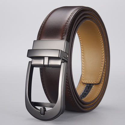 Automatic Buckle Leather Belt for Men