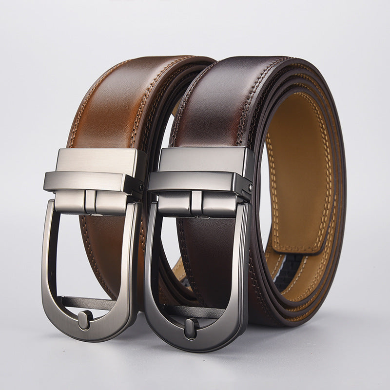 Automatic Buckle Leather Belt for Men