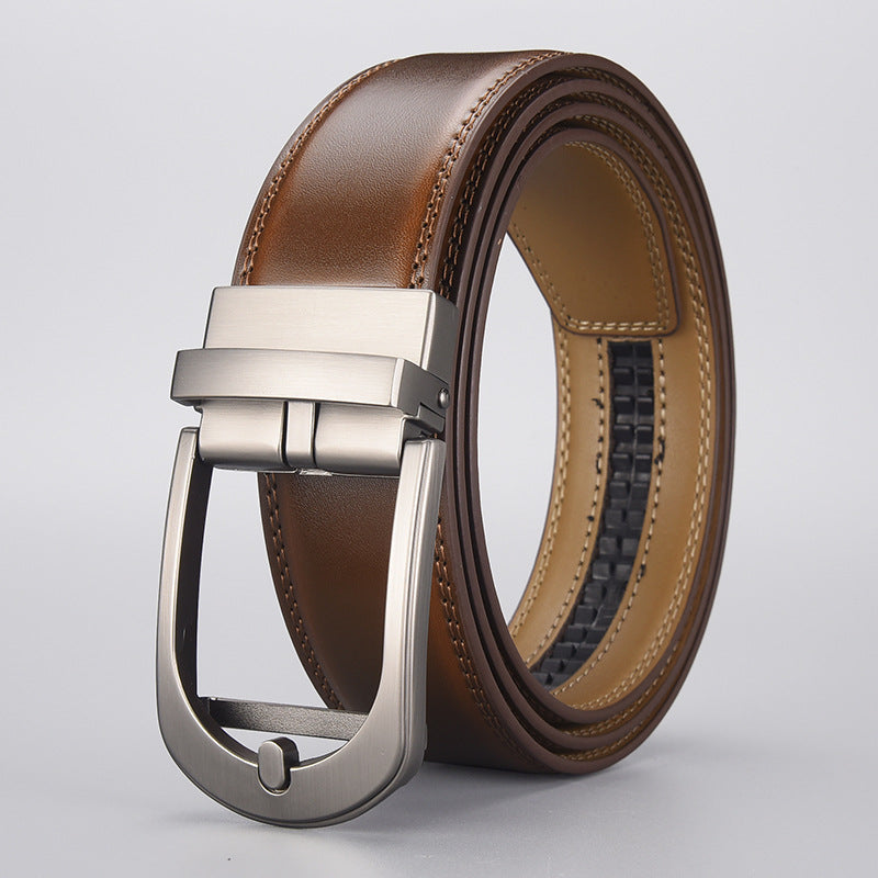 Automatic Buckle Leather Belt for Men