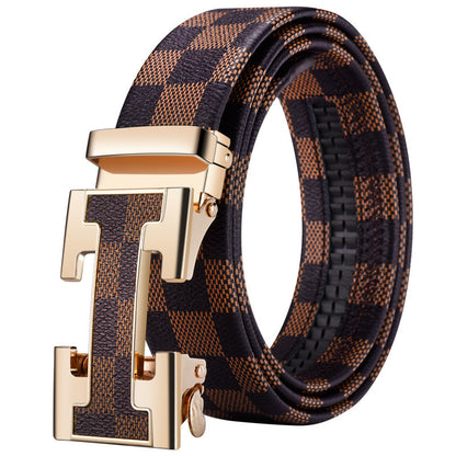Automatic Buckle Leather Belt