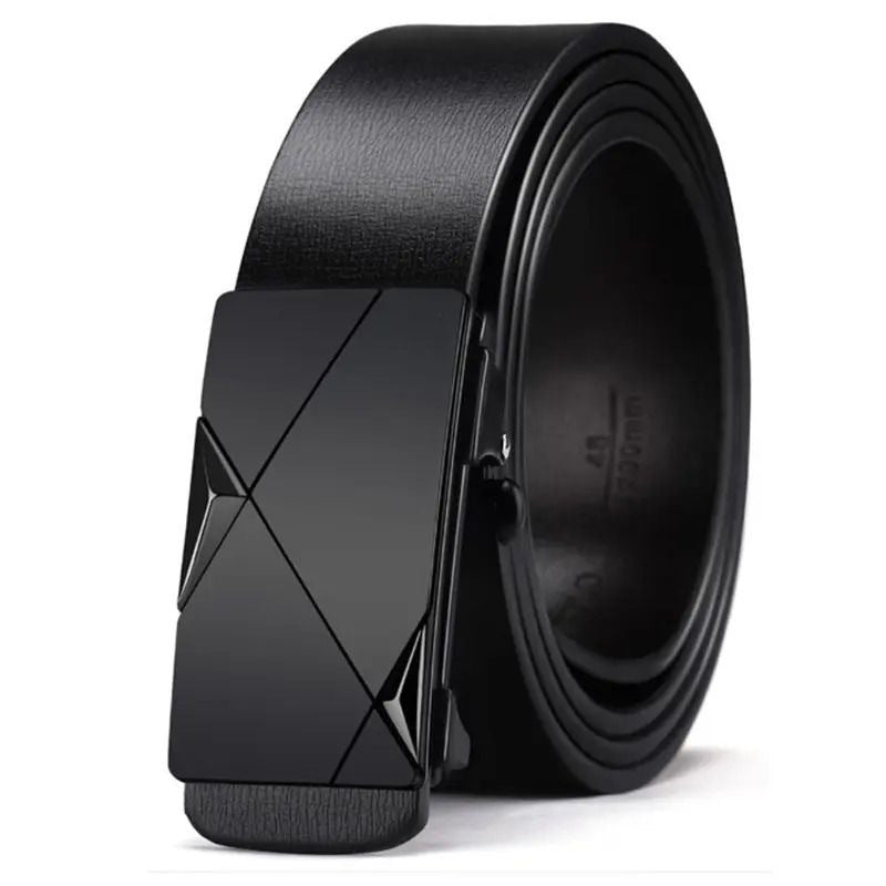 Automatic Buckle Mens PU Leather Belt