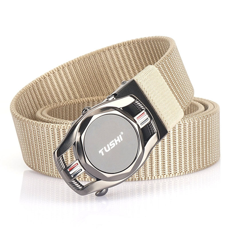 Automatic Buckle Nylon Canvas Belt