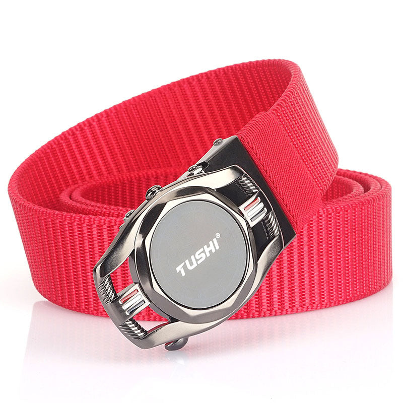 Automatic Buckle Nylon Canvas Belt