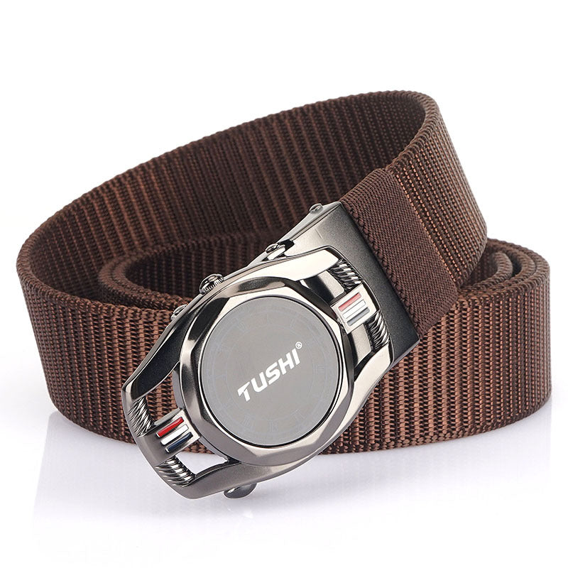 Automatic Buckle Nylon Canvas Belt