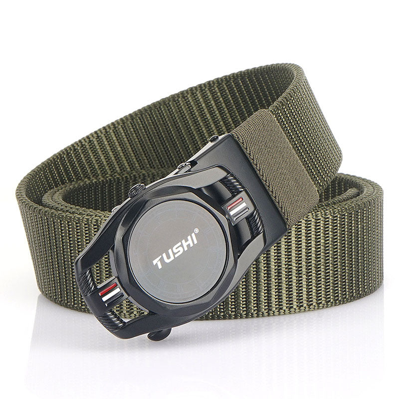 Automatic Buckle Nylon Canvas Belt
