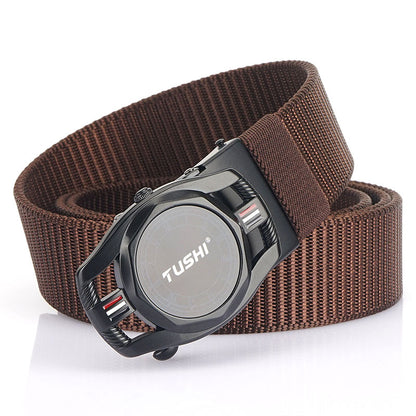 Automatic Buckle Nylon Canvas Belt