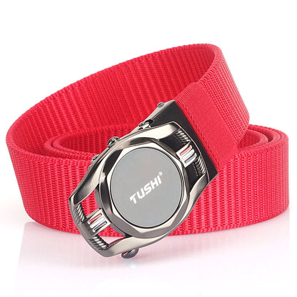 Automatic Buckle Nylon Canvas Belt