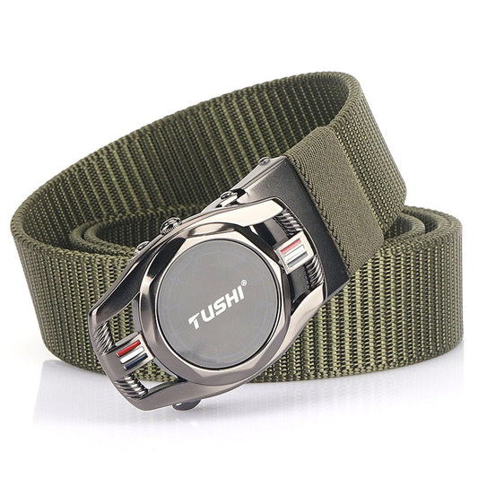 Automatic Buckle Nylon Canvas Belt