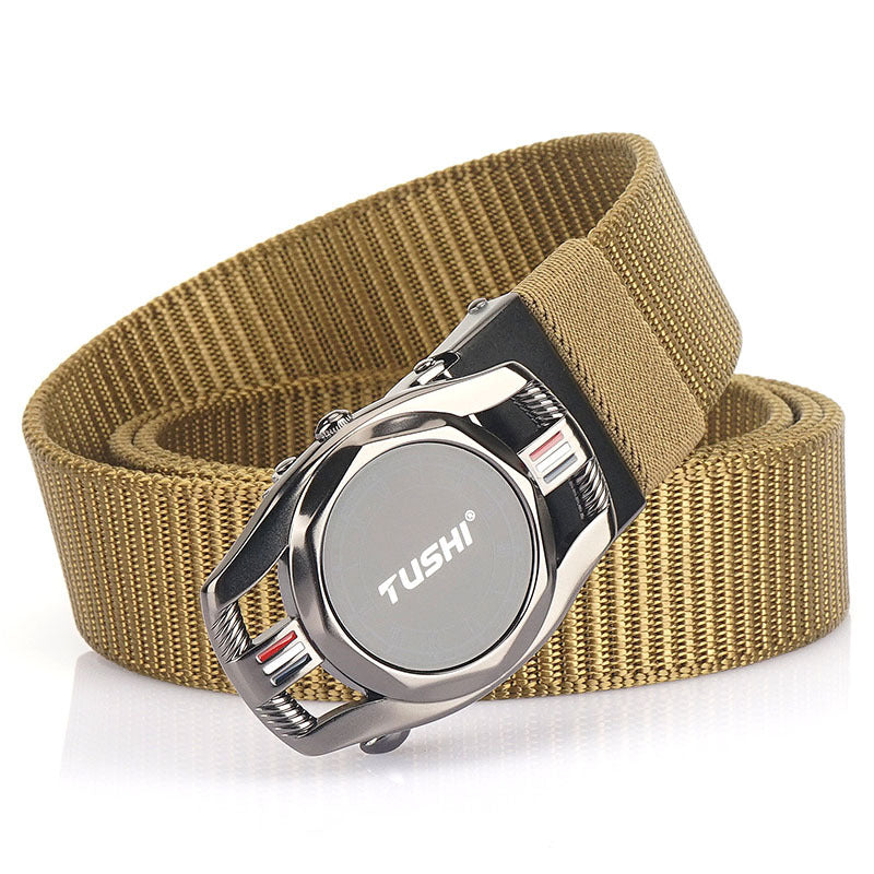 Automatic Buckle Nylon Canvas Belt