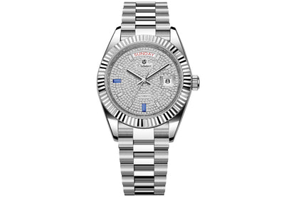 Automatic Calendar Mens Watch Stainless Steel