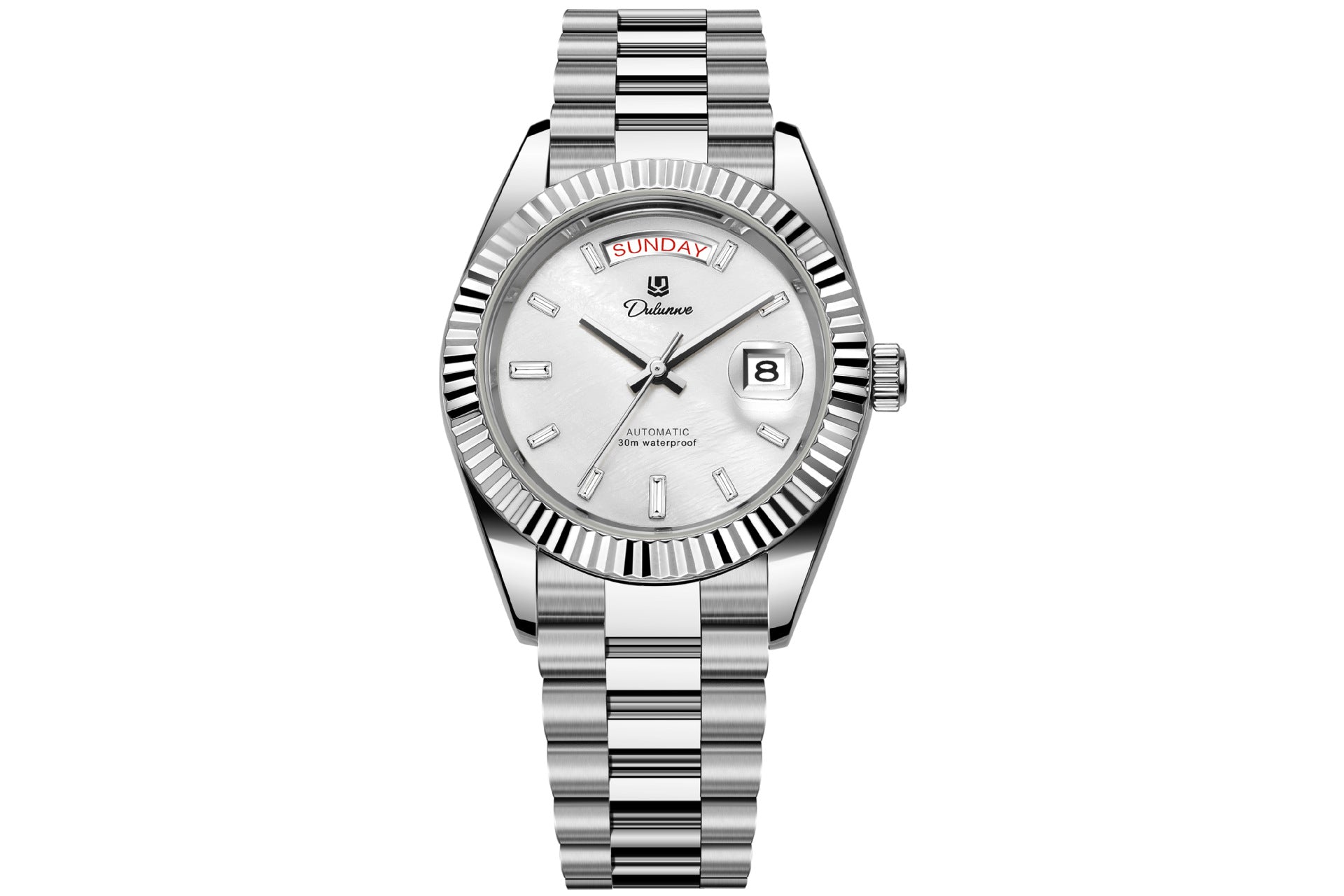 Automatic Calendar Mens Watch Stainless Steel