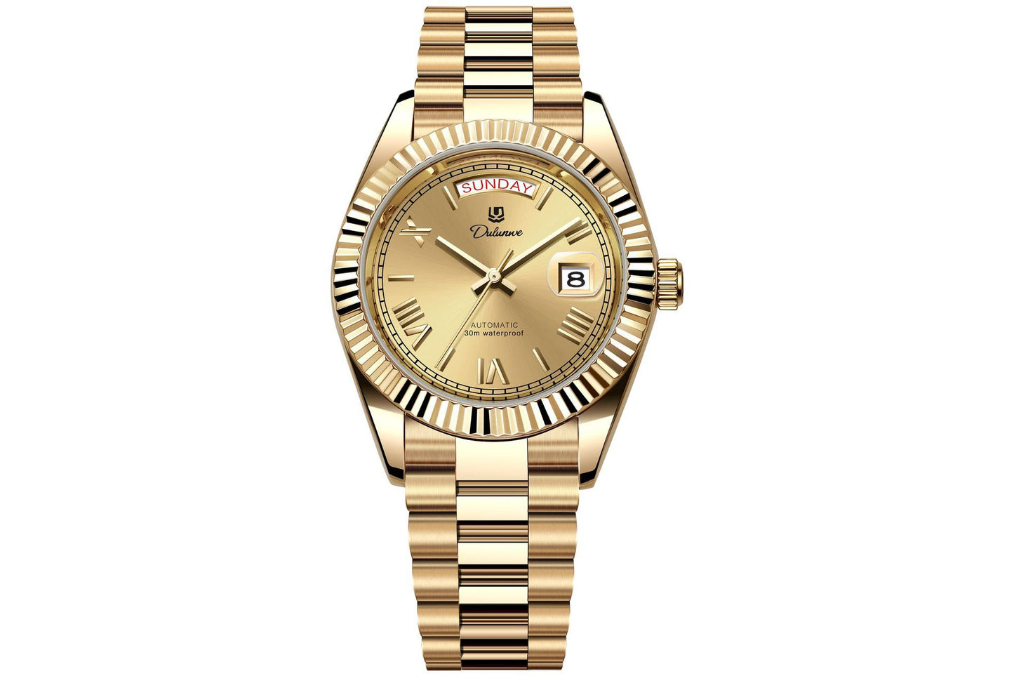Automatic Calendar Mens Watch Stainless Steel