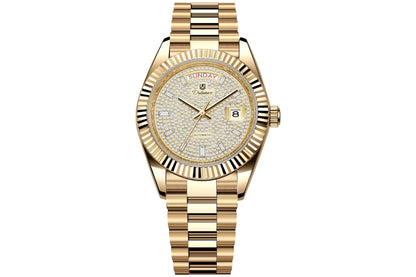 Automatic Calendar Mens Watch Stainless Steel