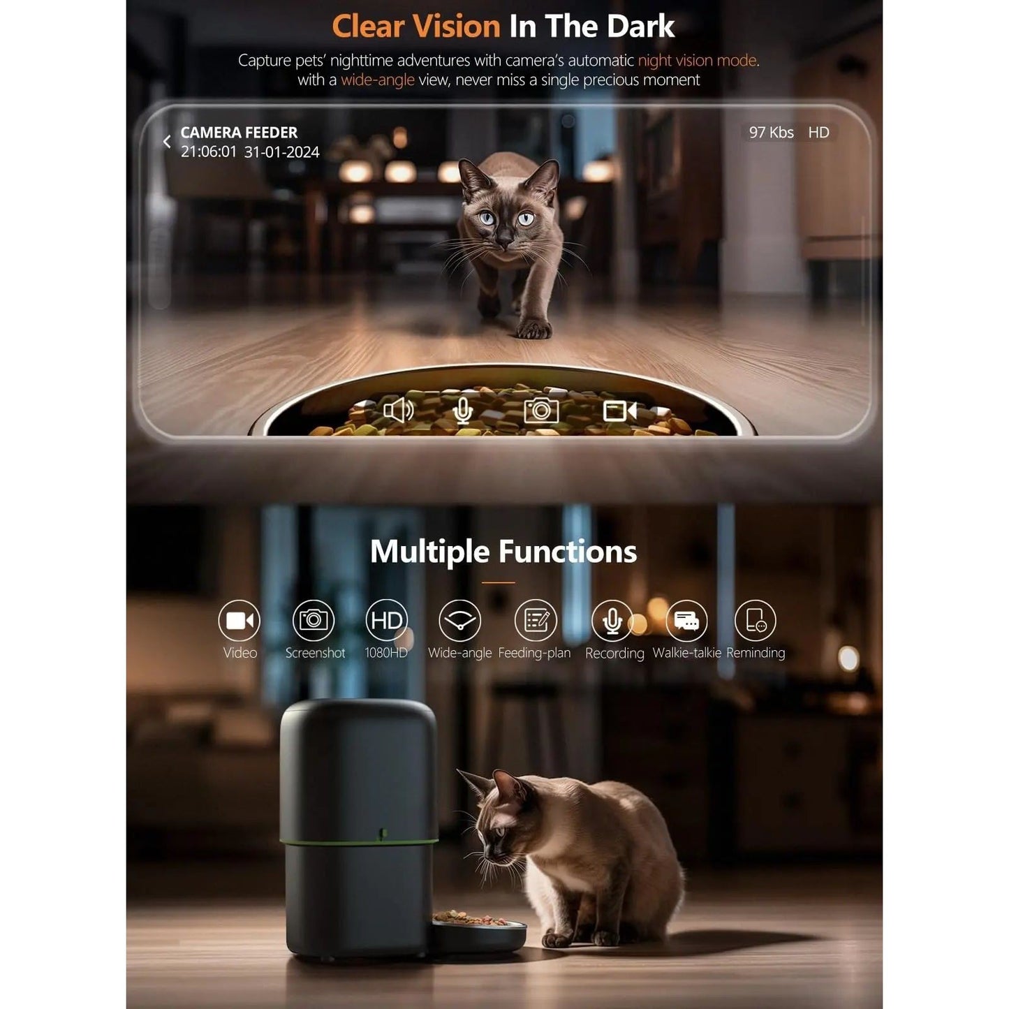 Automatic cat feeder
