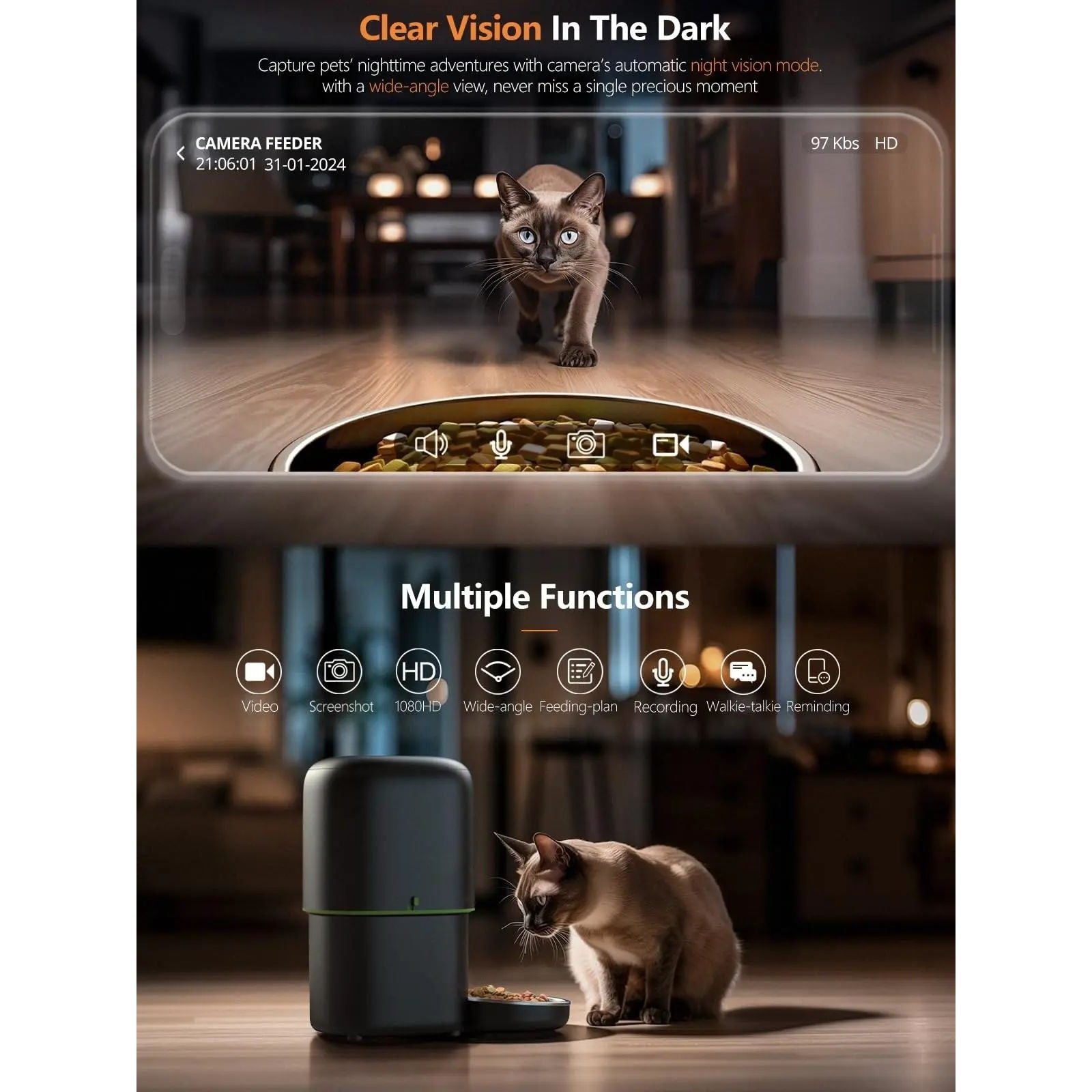 Automatic cat feeder