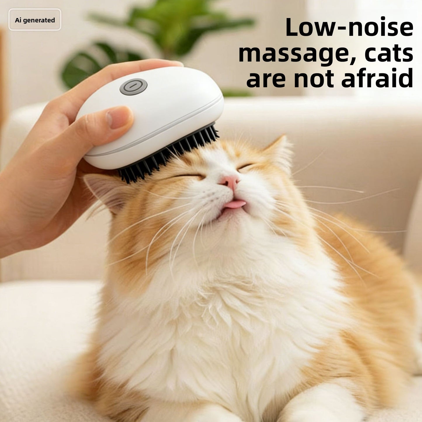 Automatic Cat Head Massager with Vibration