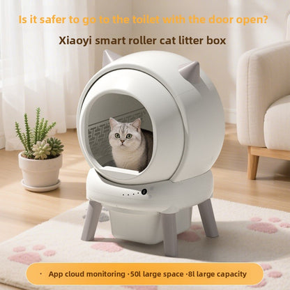 Automatic Cat Litter Box Smart Roller Toilet