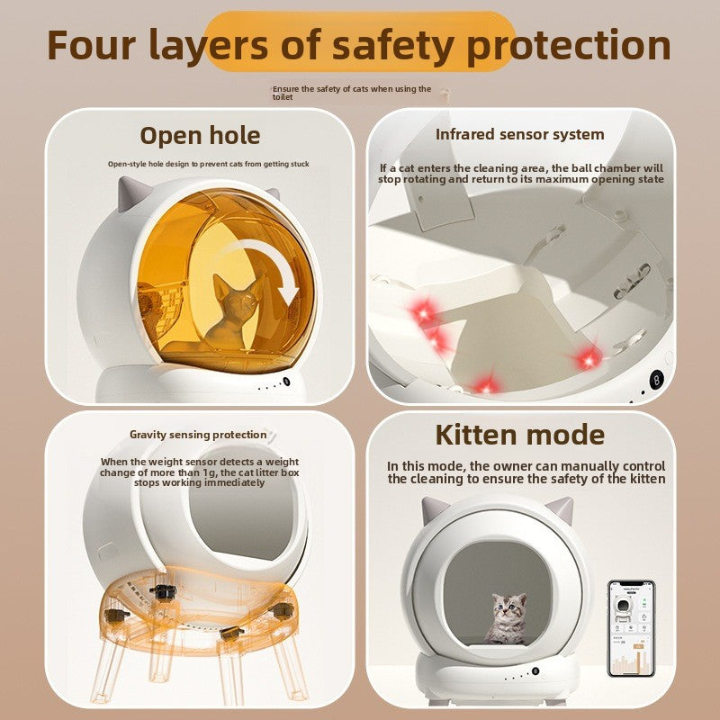 Automatic Cat Litter Box Smart Roller Toilet