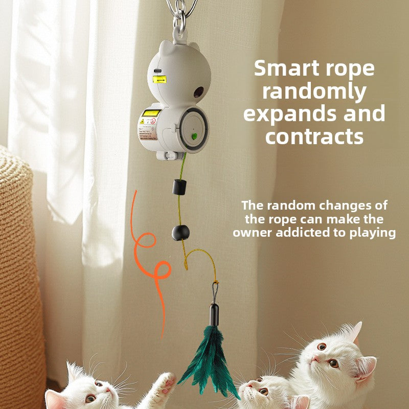 Automatic Cat Teasing Hanging Retractable Cat Toy