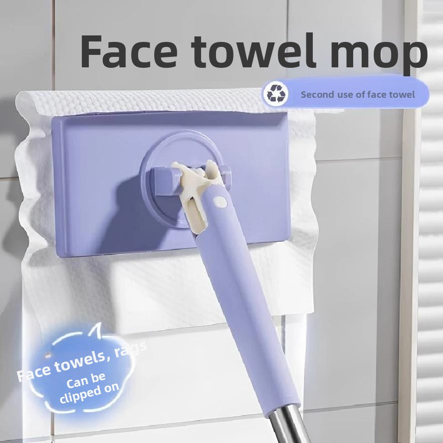 Automatic Clip Cleaning Flat Mop with Telescopic Handle