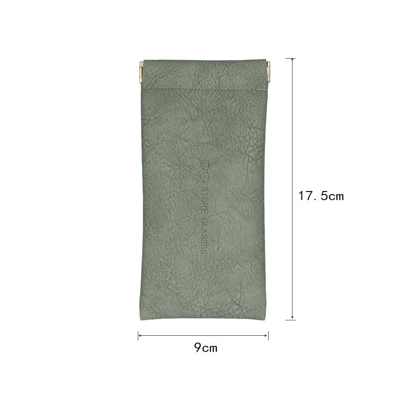 Automatic Closure Glasses Case with Elastic Pocket