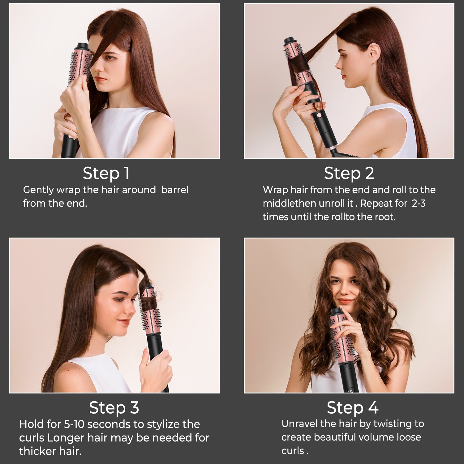 Automatic curling comb for wavy curls