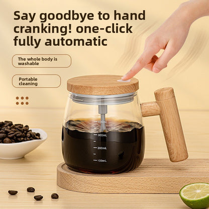 Automatic Electric Mixing Glass Cup with Heating Coaster