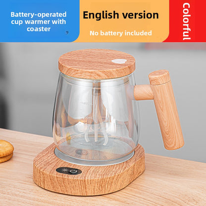 Automatic Electric Mixing Glass Cup with Heating Coaster