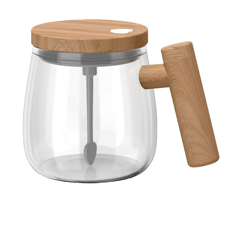 Automatic Electric Mixing Glass Cup with Heating Coaster
