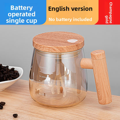 Automatic Electric Mixing Glass Cup with Heating Coaster